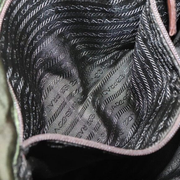 PRADA Tote Bag nylon metal Yellow Gold Auth bs28696 - Picture 11 of 16